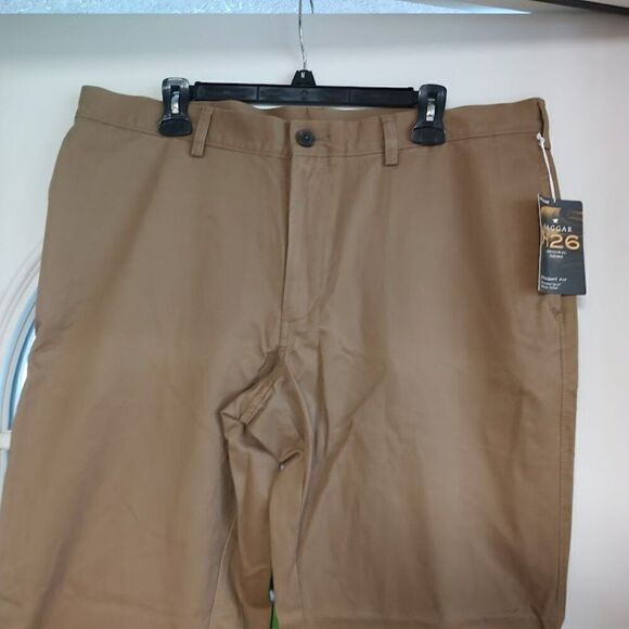 New Haggar H26 Brown Straight Fit Original Chino Pants Size Men's 38/30 - Picture 2 of 3